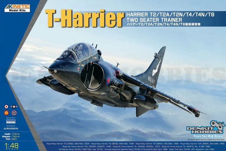T-HARRIER TWO-SEATER TRAINER PLASTIC MODEL KIT 1/48 SCALE KINETIC