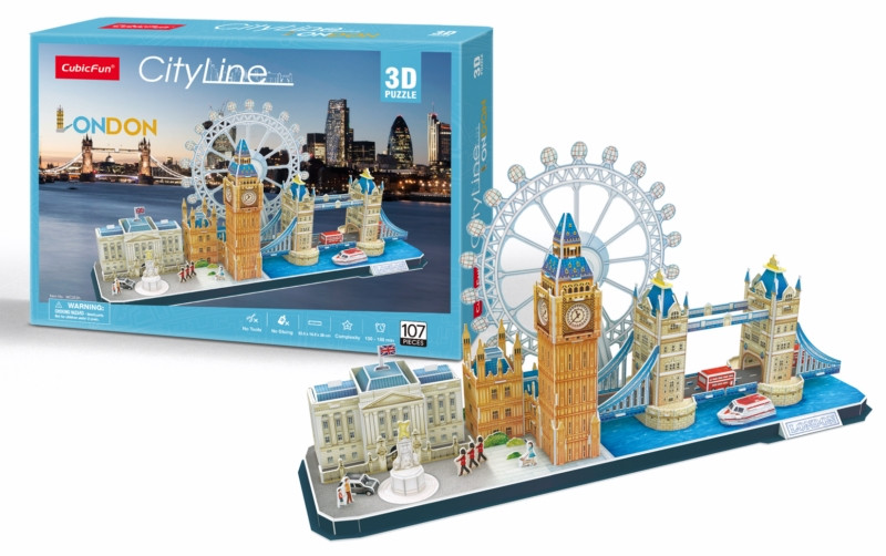 CITY LINE LONDON 107 PIECE 3D PUZZLE CUBIC FUN