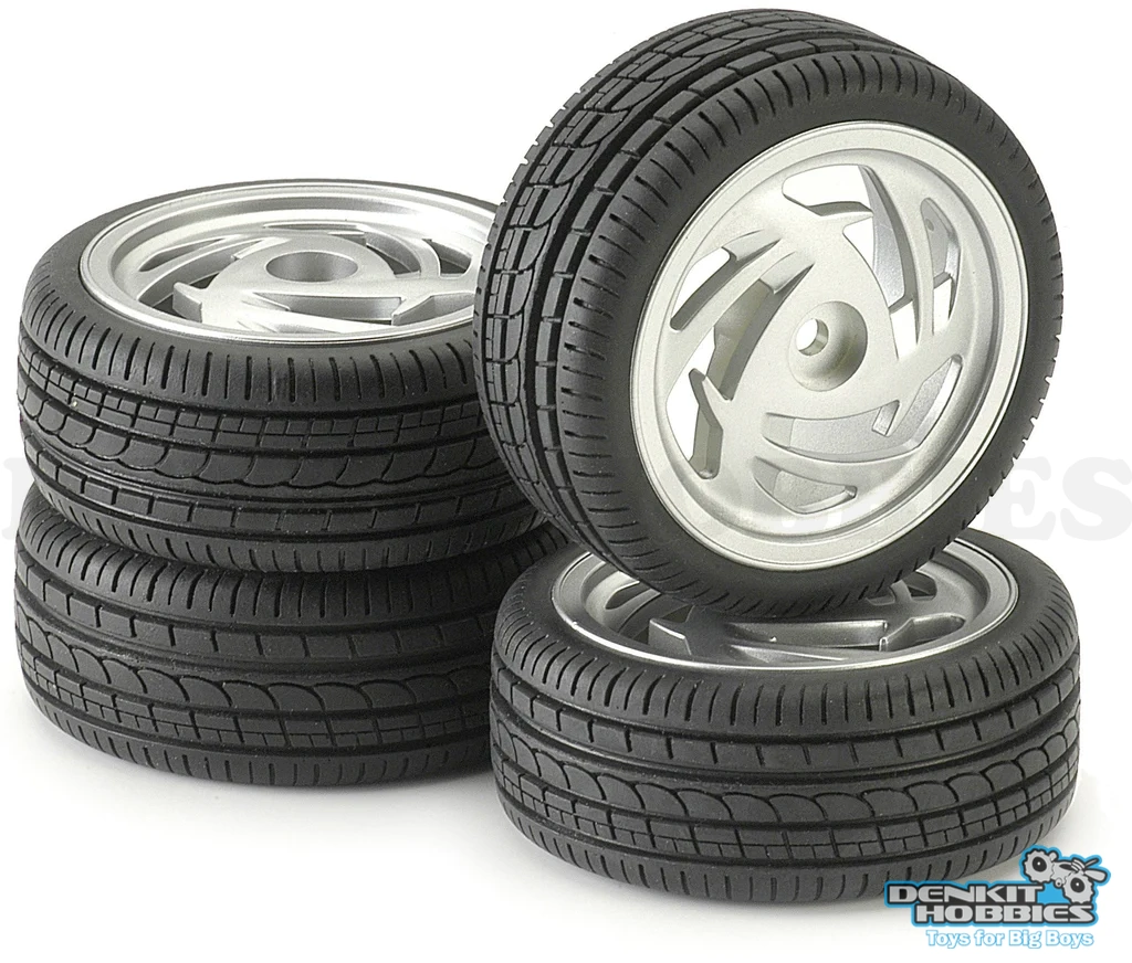 ON-ROAD PREMOUNTED TYRE & RIM SET (4) 1/10 ANSMANN (ANS211000030)