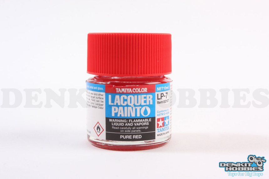 LP-7 PURE RED LACQUER PAINT 10ML TAMIYA