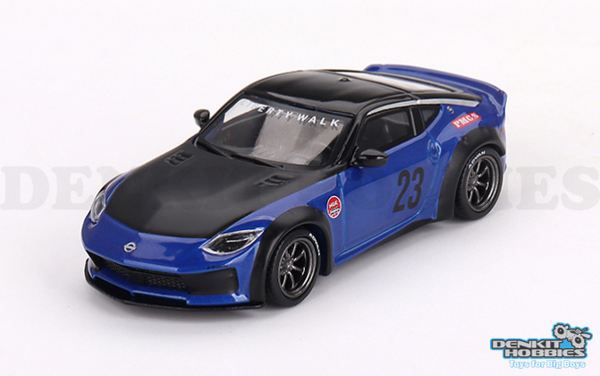 NISSAN Z LB*NATION WORKS SEIRAN BLUE 1/64 SCALE MINI GT