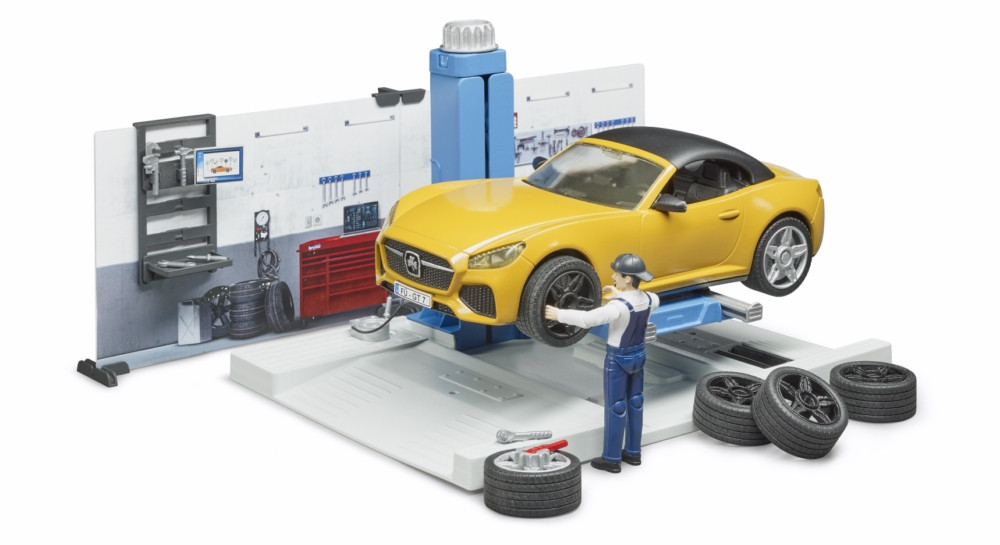 B WORLD CAR SERVICE BRUDER TOYS