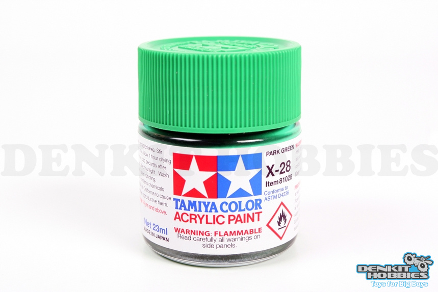 X-28 PARK GREEN ACRYLIC PAINT 23ML TAMIYA