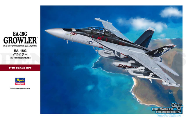 EA-18G GROWLER PLASTIC MODEL KIT 1/48 SCALE HASAGAWA