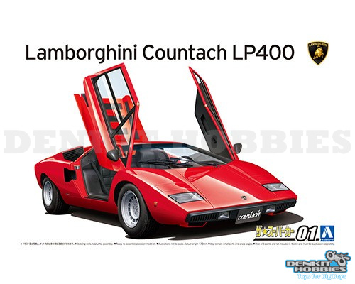 LAMBORGHINI CONTACH LP400 PLASTIC MODEL KIT 1/24 AOSHIMA
