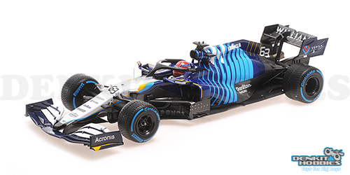 WILLIAMS RACING MERCEDES FW43B GEORGE RUSSELL 2ND PLACE BELGIAN GP 2021 1/18 SCALE MINICHAMPS