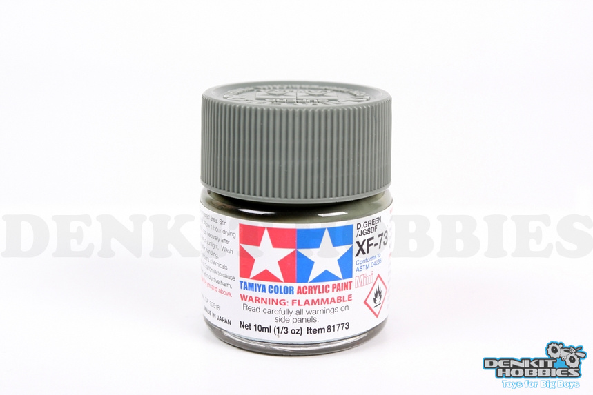 XF-73 DARK GREEN MINI ACRYLIC PAINT 10ML TAMIYA
