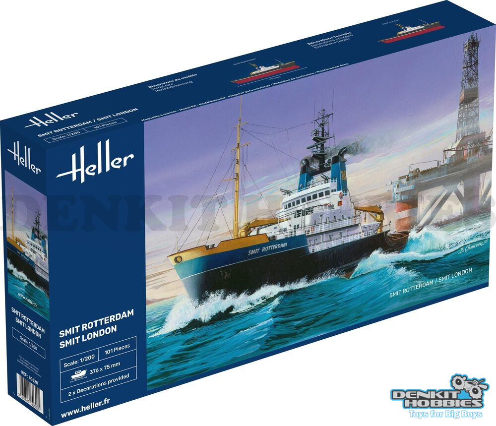 SMIT ROTTERDAM HEAVY TUG PLASTIC MODEL KIT 1/200 SCALE HELLER