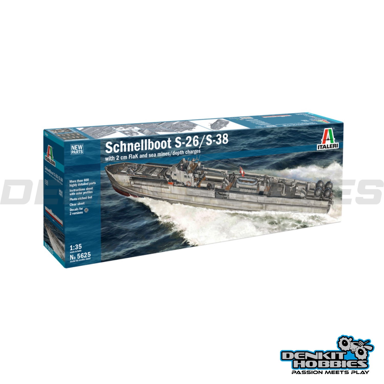 SCHNELLBOOT S-26/S-38 PLASTIC MODEL KIT 1/35 SCALE ITALERI