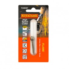 MINI HIGH/SPEED CUTTER 6.4MM FLAME 3.2 MM SHANK