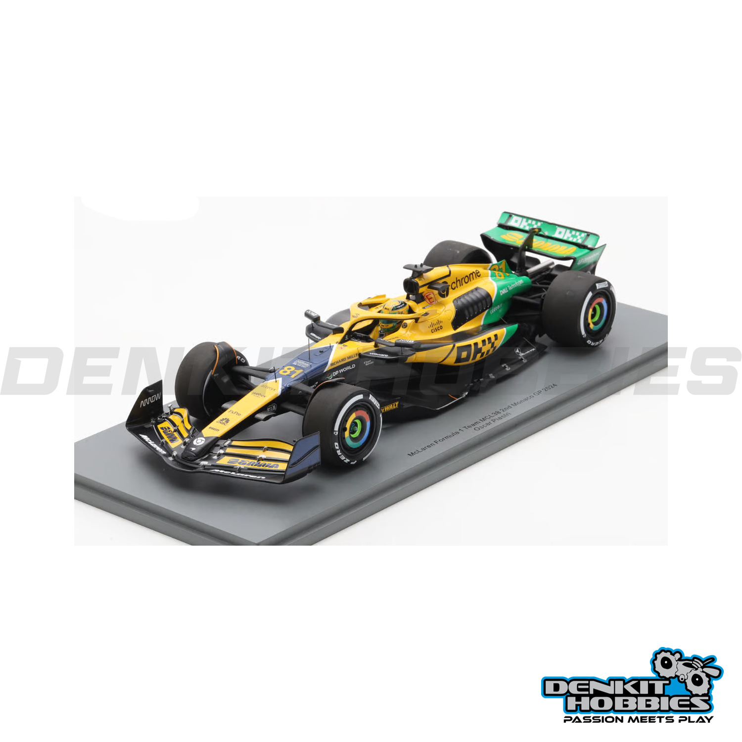 MCLAREN MCL38 F1 #81 OSCAR PIASTRI 2ND MONACO GP 2024 1/18 SCALE SPARK