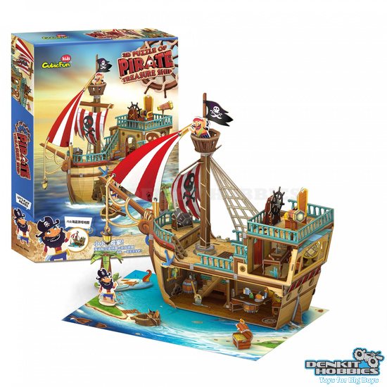 PIRATE TREASURESHIP 157 PIECE 3D PUZZLE CUBIC FUN