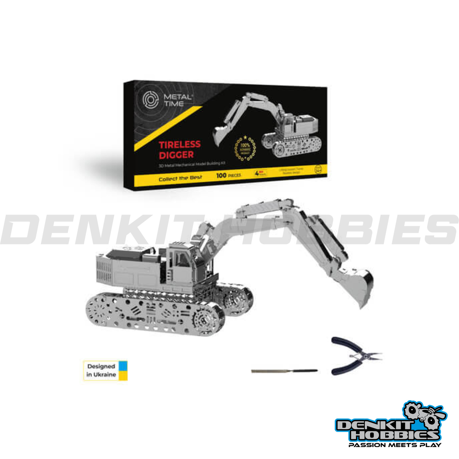 TIRELESS DIGGER EXCAVATOR 3D KIT METAL TIME WORKSHOP