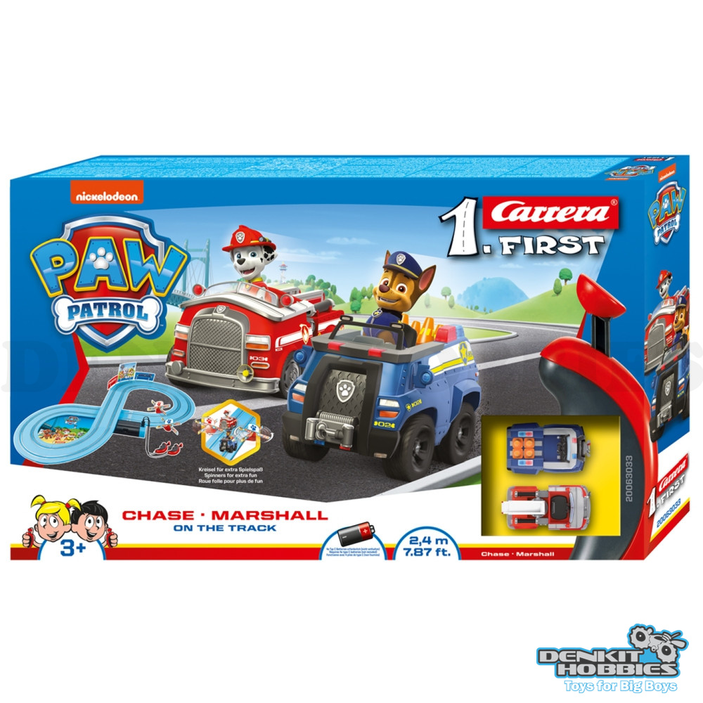 PAW PATROL - ON THE TRACK SET 2.4M BATTERY-POWERED CARRERA FIRST