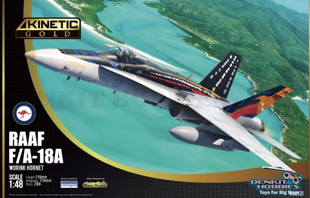 F/A-18A WORIMI HORNET PLASTIC MODEL KIT 1/48 SCALE KINETIC