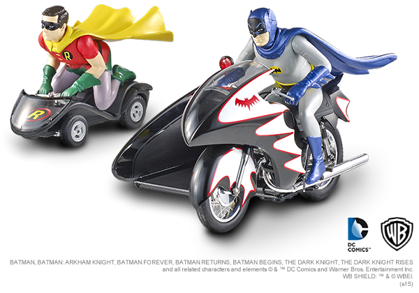 BATMAN BATCYCLE W/FIGURES BLACK 1/12