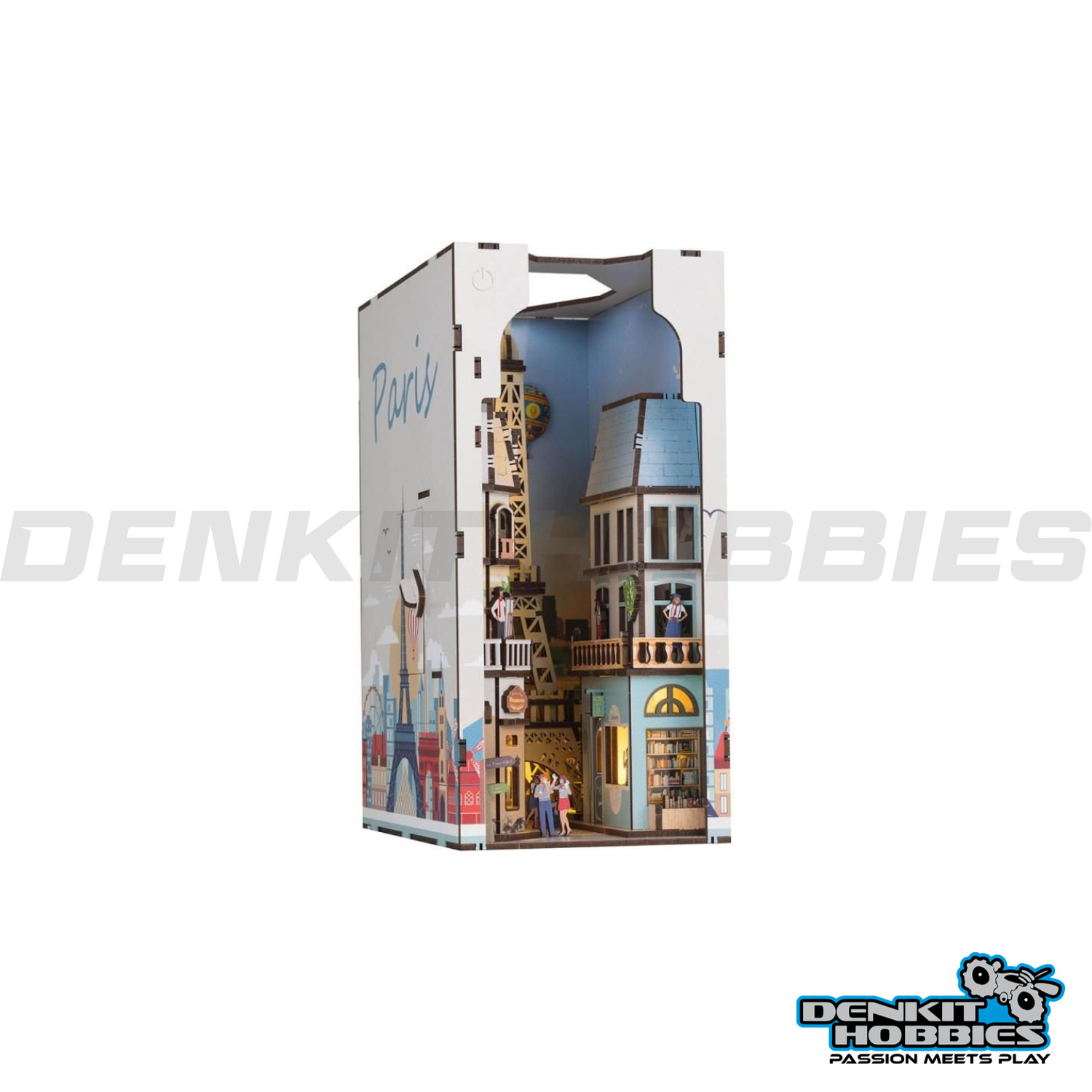 TINY ADVENTURES PARIS DIY BOOK NOOK 3D WOODEN KIT REVELL