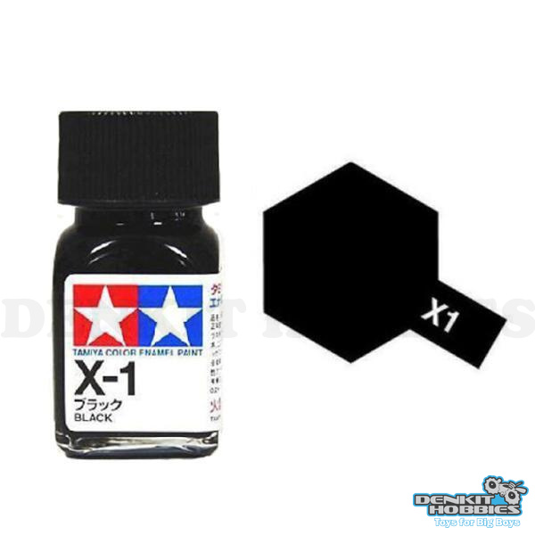 X-1 BLACK ENAMEL PAINT 10ML TAMIYA