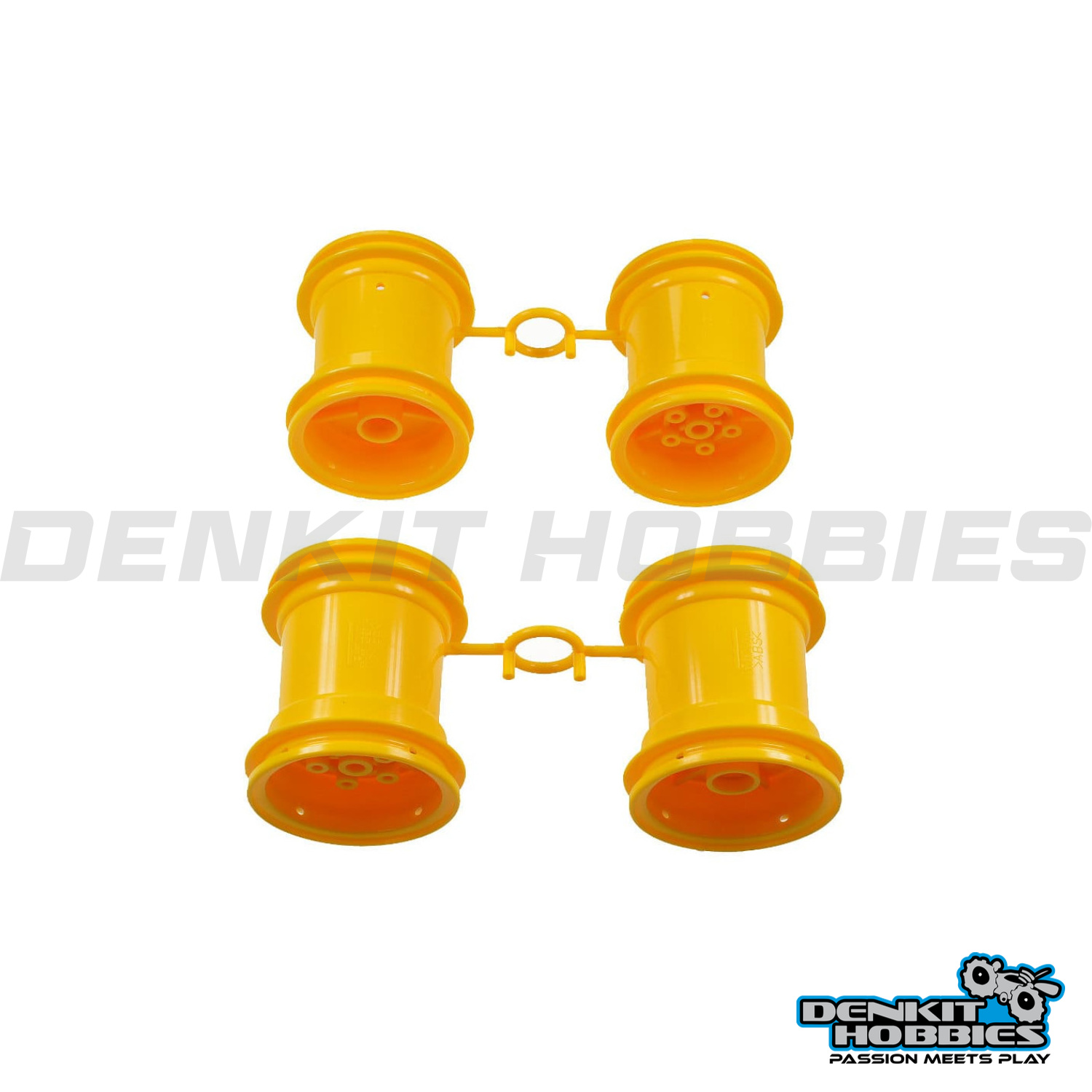 FRONT & REAR WHEEL SET FOR MIDNIGHT PUMPKIN/LUNCHBOX TAMIYA