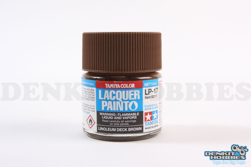 LP-17 LINOLEUM DECK BROWN LACQUER PAINT 10ML TAMIYA