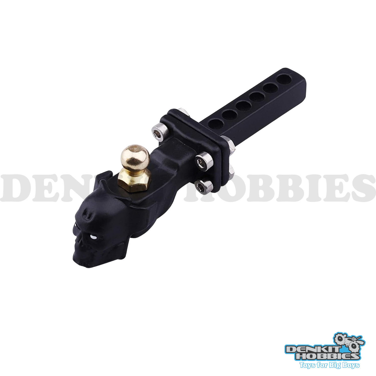 ALUMINIUM TRAILER TOW HITCH SKULL FOR CRAWLERS 1/10 SCALE THUNDER INNOVATIONS