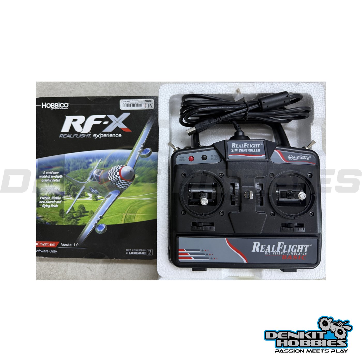 RF-X RC FLIGHT SIM SOFTWARE WITH USB CONTROLLER REALFLIGHT