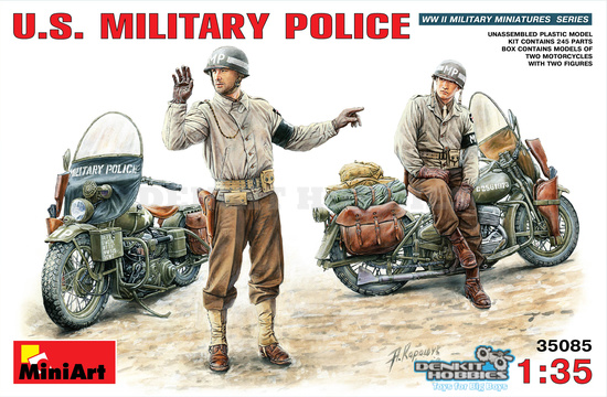 US MILITARY POLICE WWII PLASTIC MODEL KIT 1/35 MINIART
