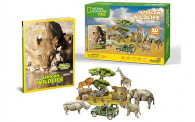 AFRICAN WILDLIFE NATIONAL GEO.69PC 3DPUZ CUBIC FUN