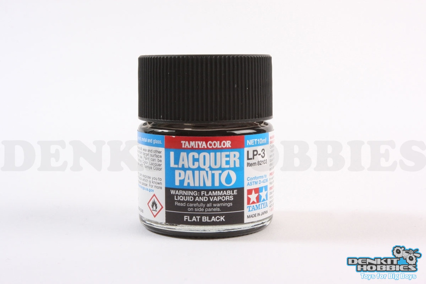 LP-3 FLAT BLACK LACQUER PAINT 10ML TAMIYA
