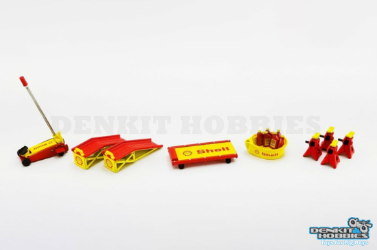 SHOP TOOL SET #2 SHELL OIL 11 PIECES 1/18 GMP