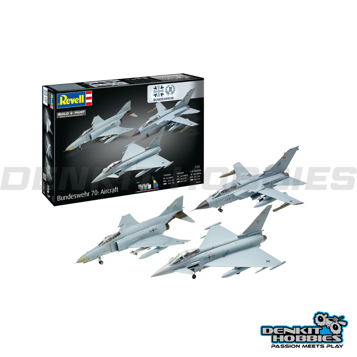 70 YEARS BUNDESWEHR AIRCRAFT PLASTIC MODEL KIT SET 1/72 SCALE REVELL