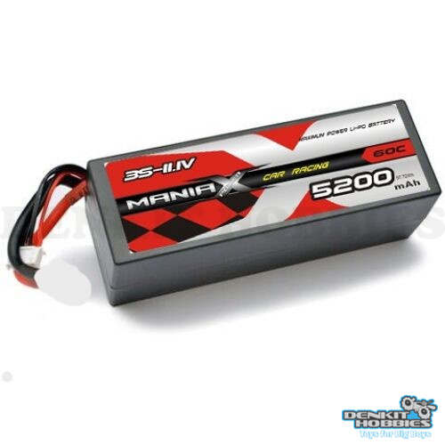 11.1V 3S 5200MAH 60C LIPO BATTERY HARDCASE WITH TRAXXAS CONNECTOR MANIAX