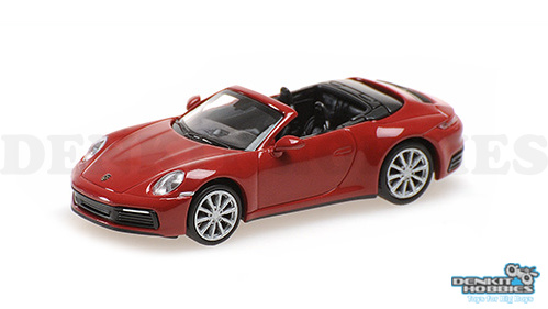 PORSCHE 911 (992) CARRERA 4S CABRIOLET 2019 RED 1/87 SCALE MINICHAMPS