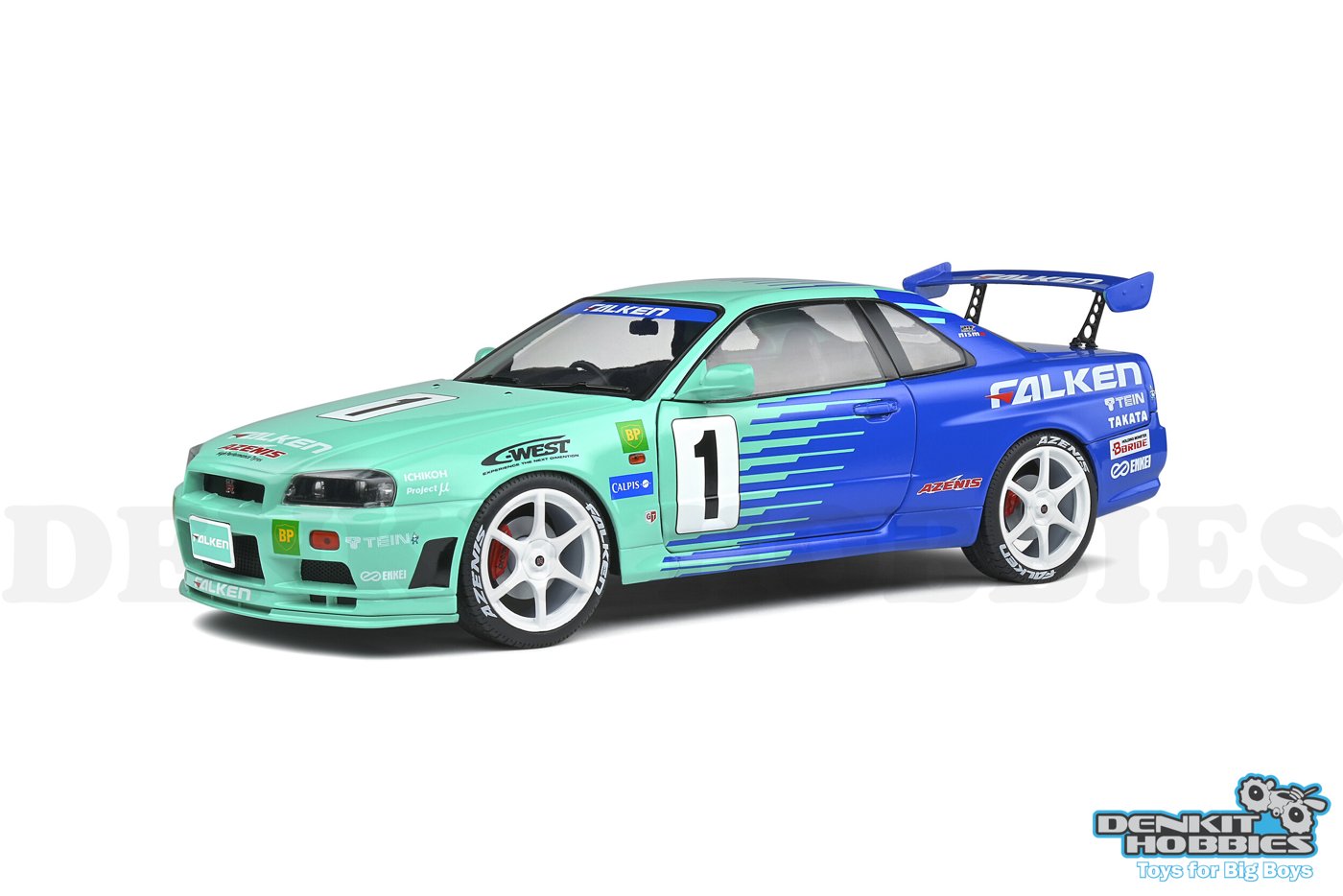 NISSAN SKYLINE (R34) GT-R JGTC 2001 #1 H.TAKEUCHI/Y.TACHIKAWA 1/18 SOLIDO