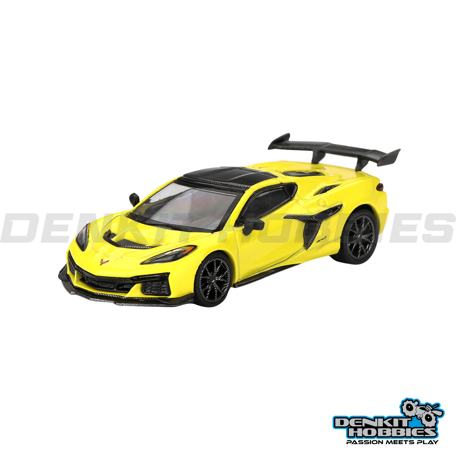 CHEVROLET CORVETTE ZR1 ACCELERATE YELLOW 1/64 SCALE MINI GT