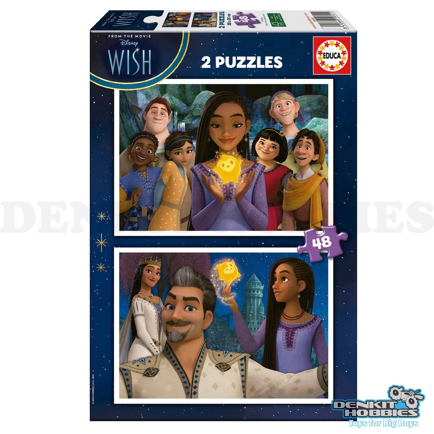 DISNEY WISH 2 X 48 PIECE CARDBOARD PUZZLES EDUCA