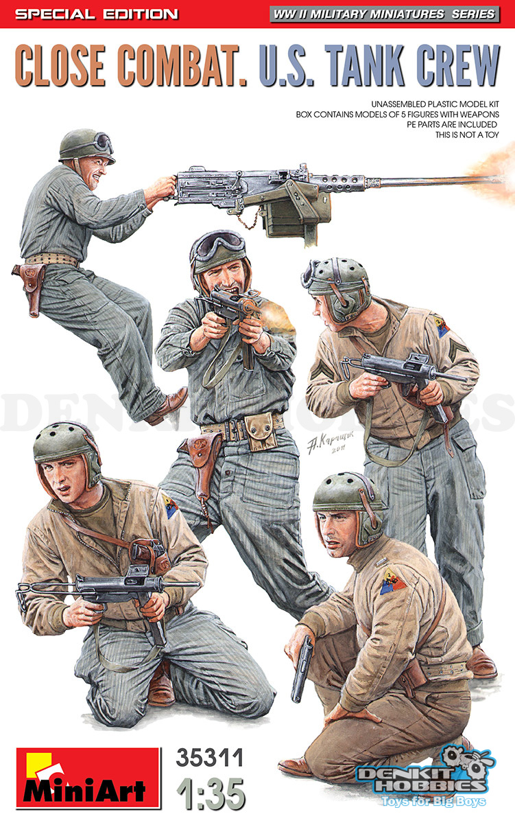 CLOSE COMBAT U.S. TANK CREW SPECIAL EDITION PLASTIC MODEL KIT 1/35 SCALE MINIART