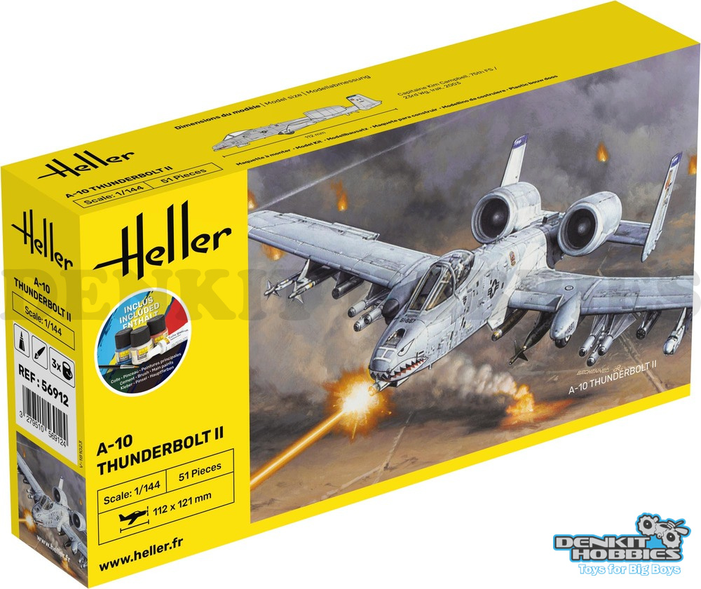 A-10 THUNDERBOLT II PLASTIC MODEL KIT SET 1/72 SCALE HELLER
