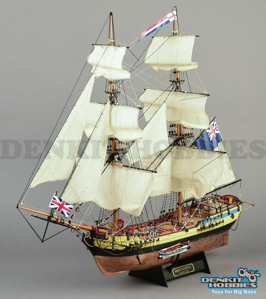 HMS SUPPLY BRITISH BRIGATINE SAILBOAT WOODEN MODEL KIT 1/50 SCALE ARTESANIA