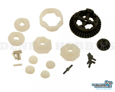 METAL DIFFERENTIAL GEAR & HOUSING SET MINI LST2 LOSI