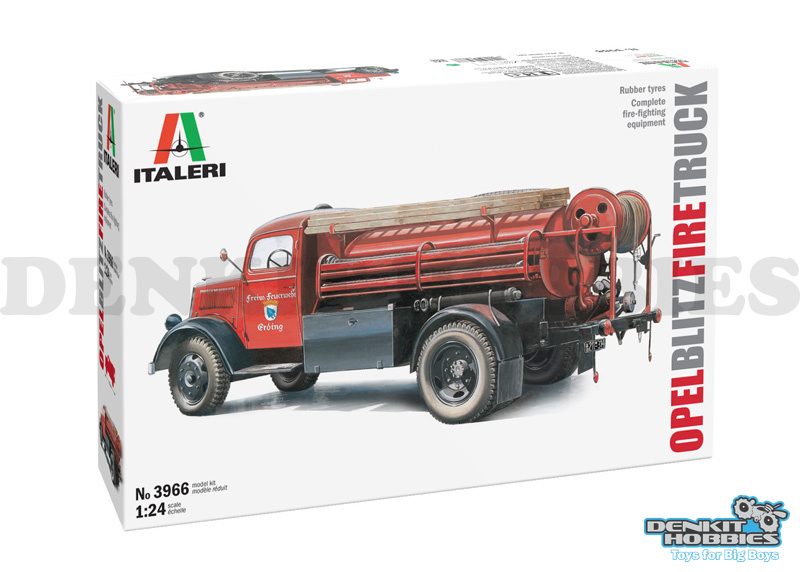 OPEL BLITZ FIRE TRUCK PLASTIC MODEL KIT 1/24 SCALE ITALERI