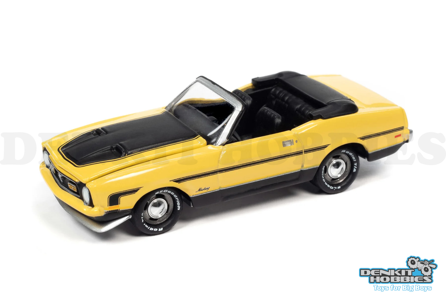 FORD MUSTANG CONVERTIBLE 1972 YELLOW 1/64 JOHNNY LIGHTNING