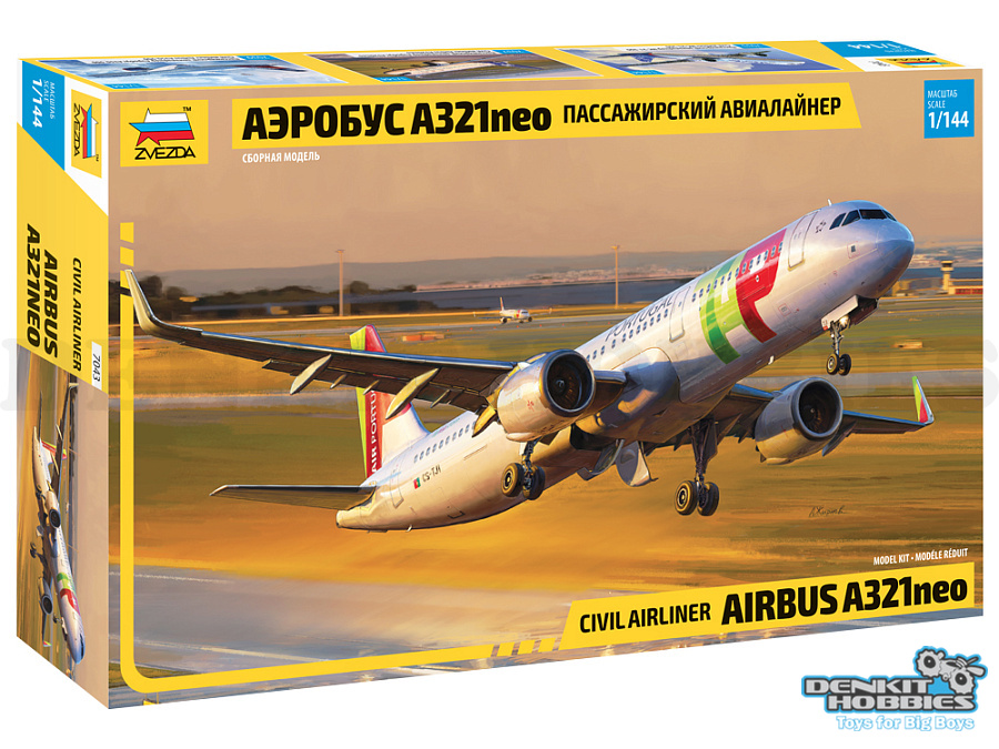 AIRBUS A321NEO PLASTIC MODEL KIT 1/144 SCALE ZVEZDA