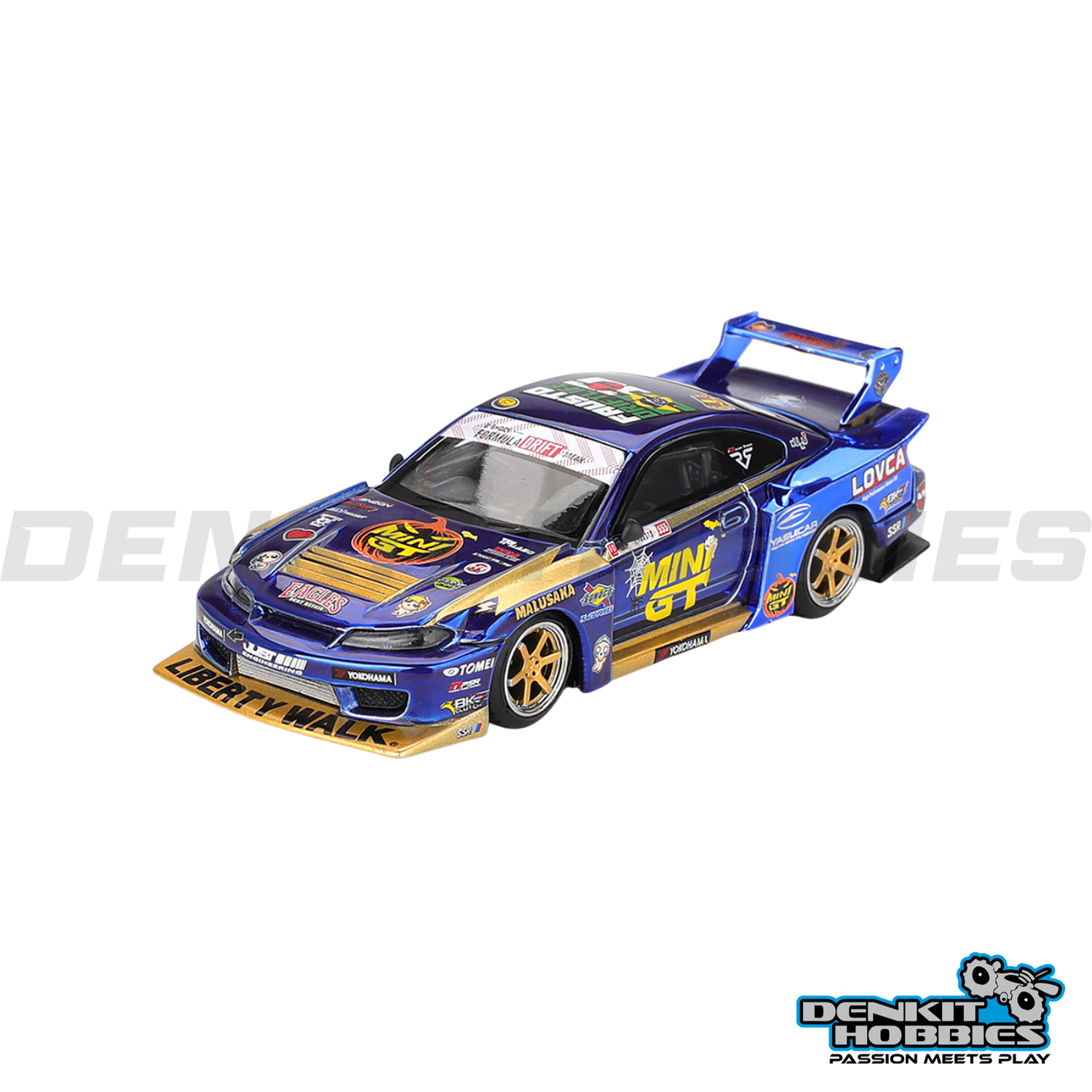 NISSAN LB-SUPER SILHOUETTE S15 SILVIA #555 1/64 SCALE MINI GT (MGT01185-R)