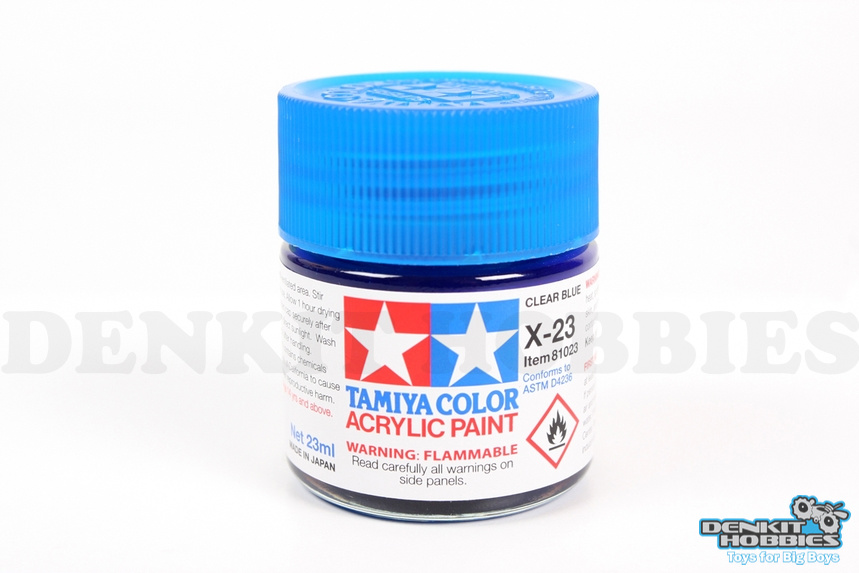 X-23 CLEAR BLUE ACRYLIC PAINT 23ML TAMIYA