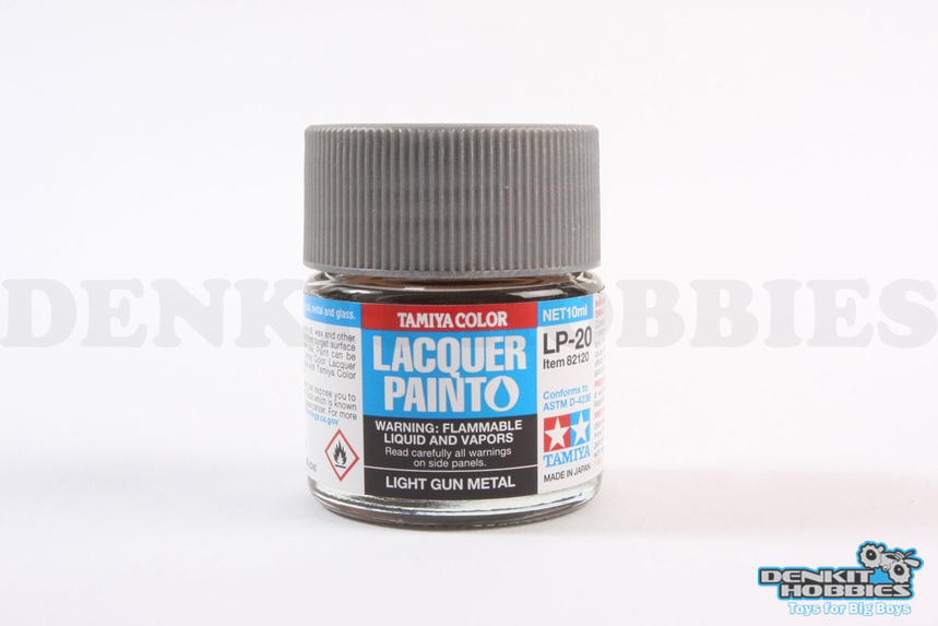 LP-20 LIGHT GUN METAL LACQUER PAINT 10ML TAMIYA