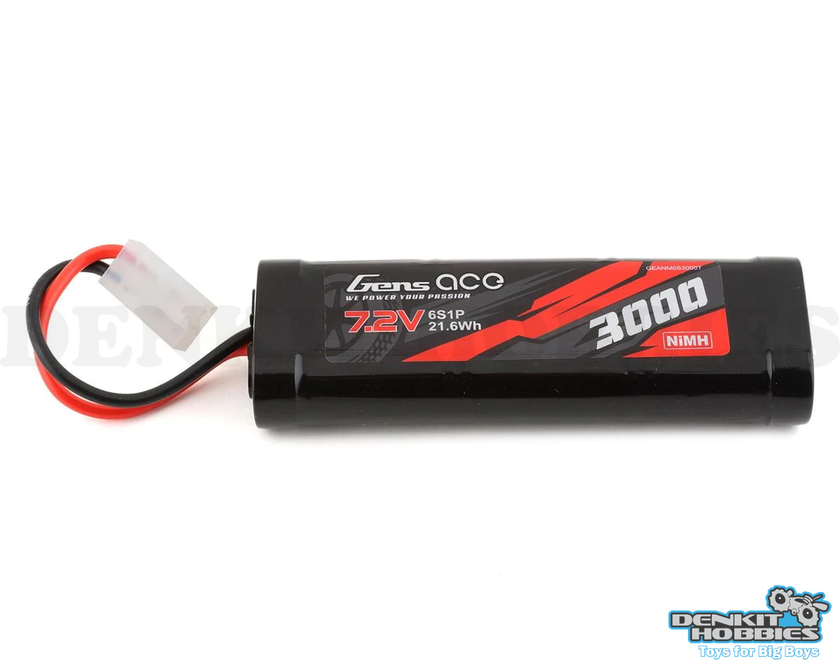 7.2V 3000MAH 6CELL STICK WITH TAMIYA CONNECTOR PACK GENS ACE