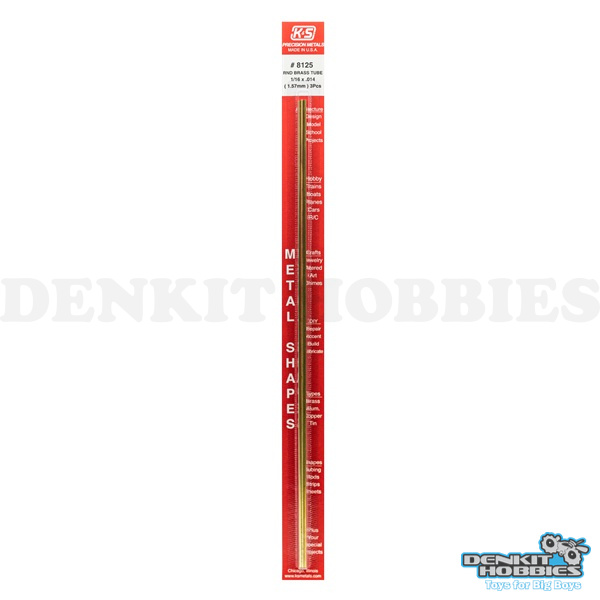 1/16 ROUND BRASS TUBE (3) K&S METALS