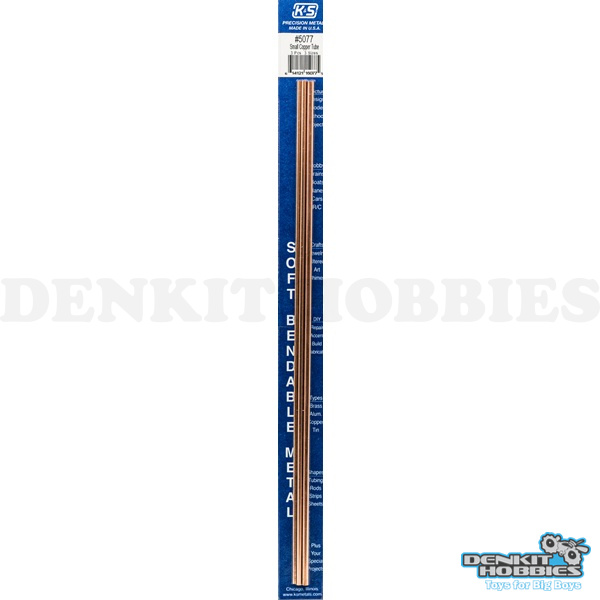 BENDABLE COPPER TUBE ASSORTMENT (1 PIECE EACH) K&S METALS