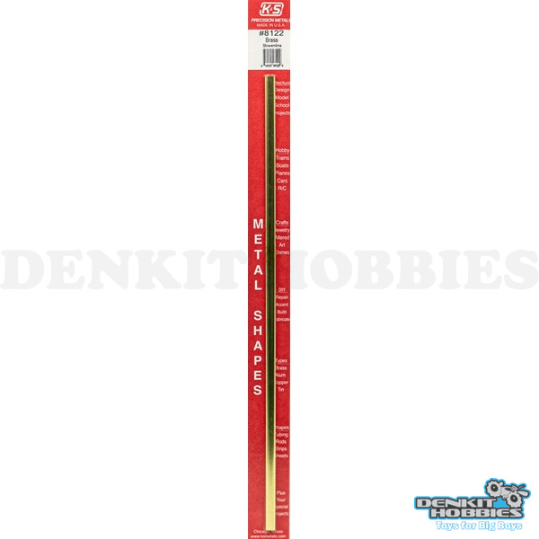 1/4 BRASS STREAMLINE TUBE (1) K&S METALS